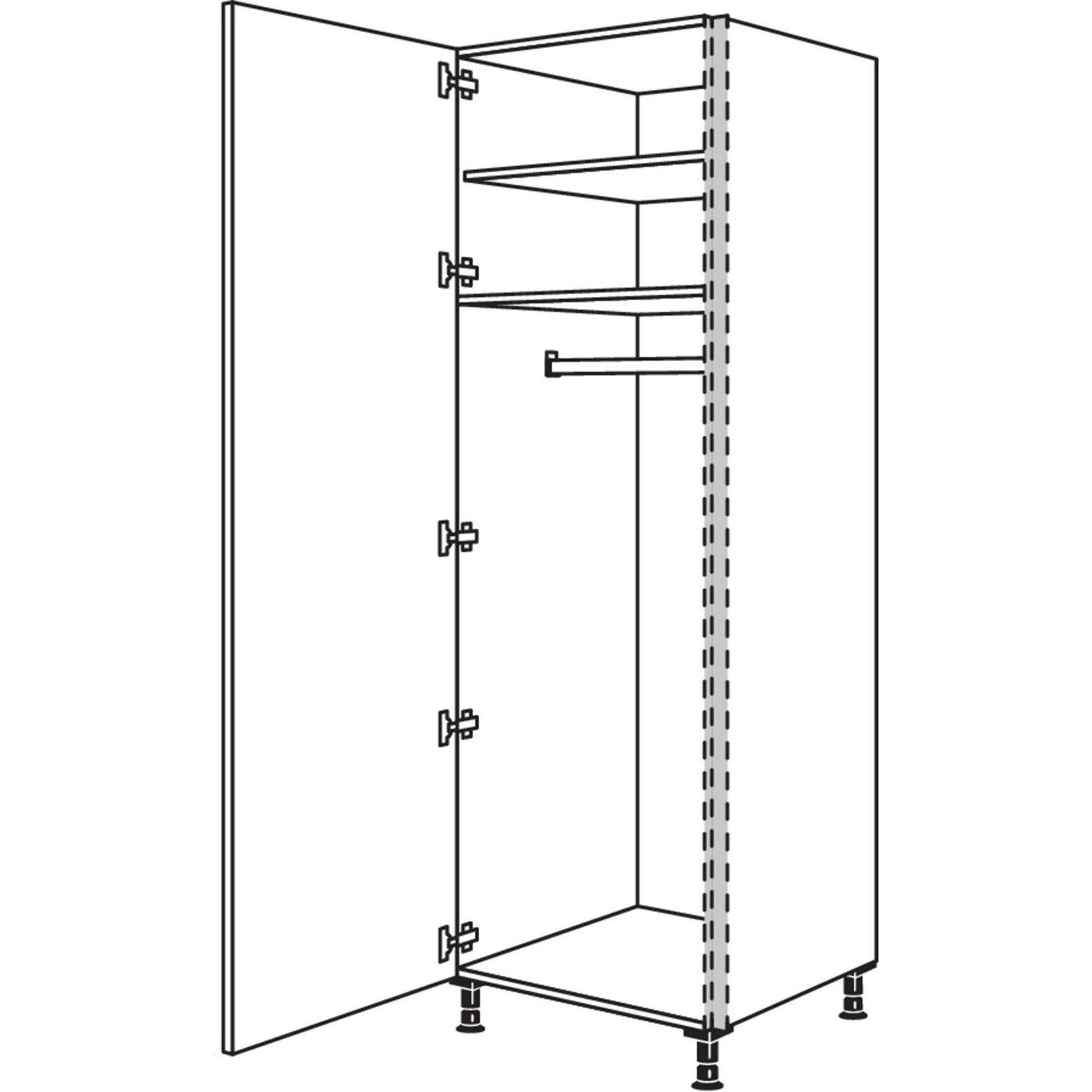 nobilia Garderobenschrank NHSWGF60-2 60 cm