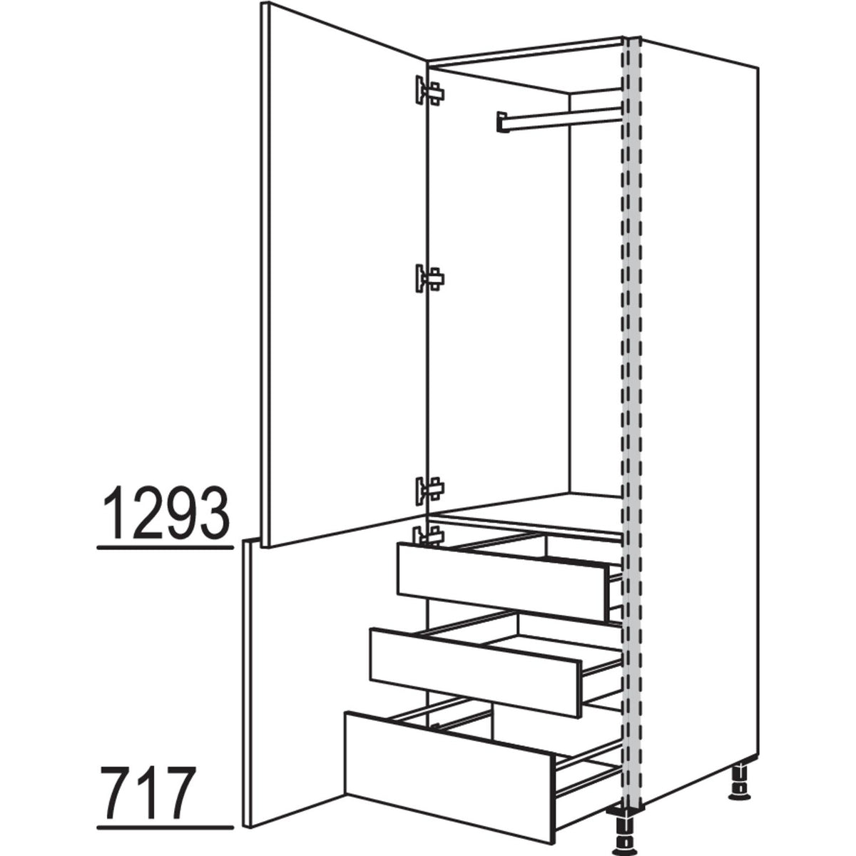 nobilia Garderobenschrank NHSWGIA40-1 21143