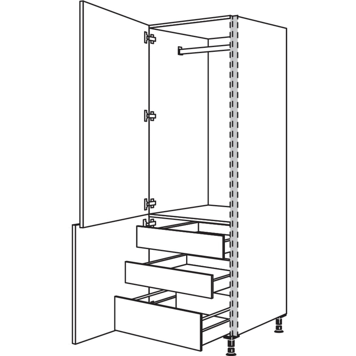 nobilia Garderobenschrank NHSWGIA60-1 21188