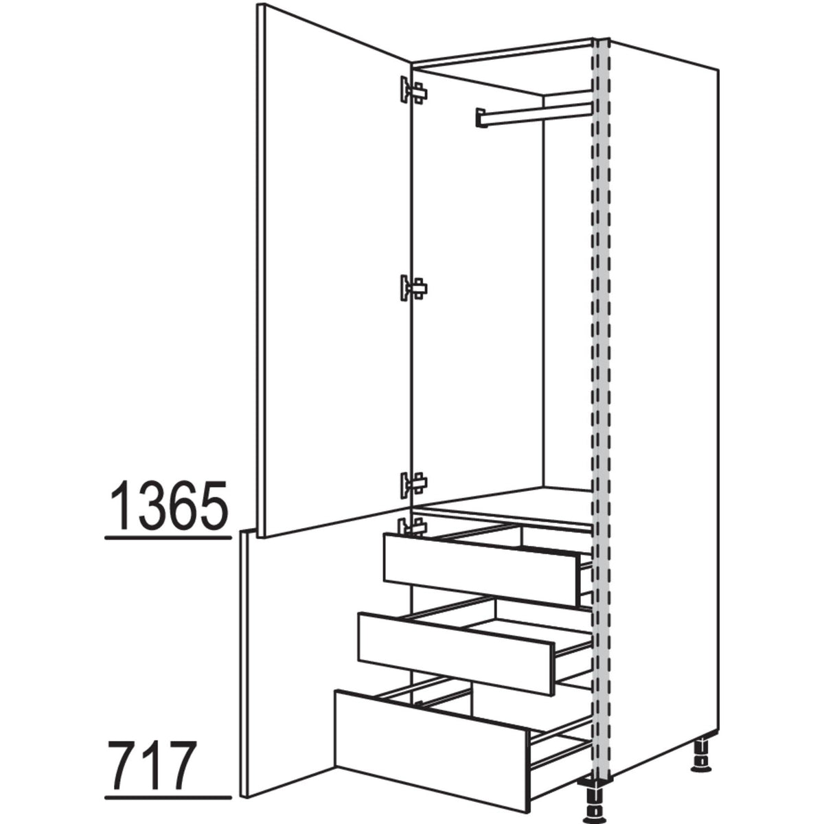 nobilia Garderobenschrank NHSWGIA60-2 36187