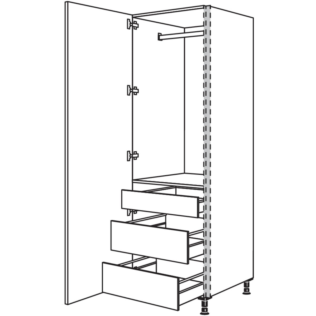 nobilia Garderobenschrank NHSWGIAF60-1X 34988