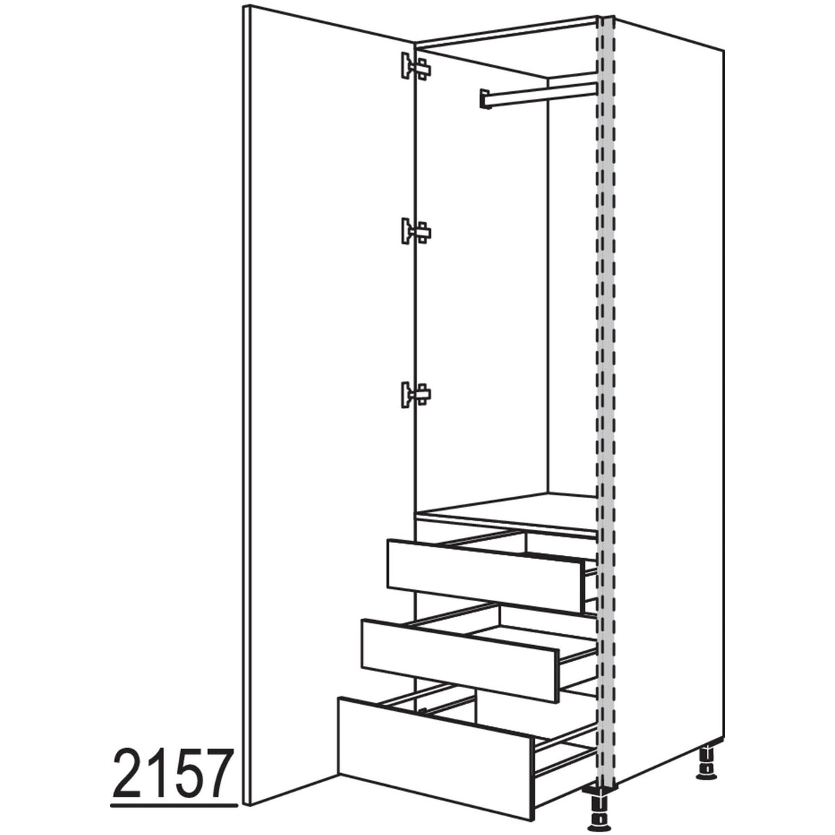 nobilia Garderobenschrank NHSWGIAF40-3 53139