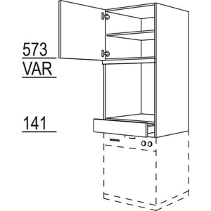 nobilia Geraete-Umbau Backofen - Geschirrspueler GOGSP60-2 35621