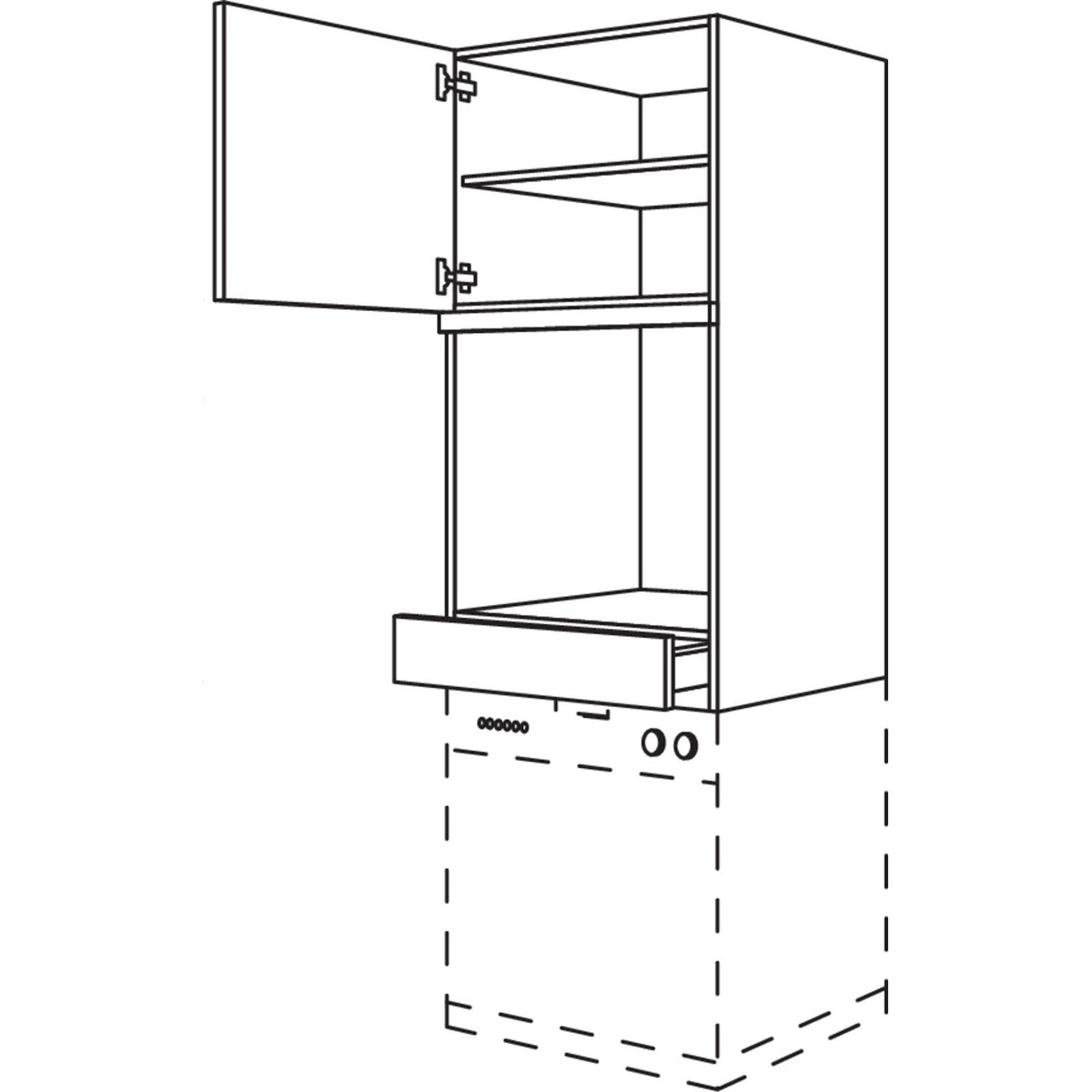 nobilia Geraete-Umbau Backofen - Geschirrspueler GOGSP60-2 35621