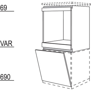 Nobilia Geraete-Umbau Backofen - Geschirrspueler NGOGSP60 45527