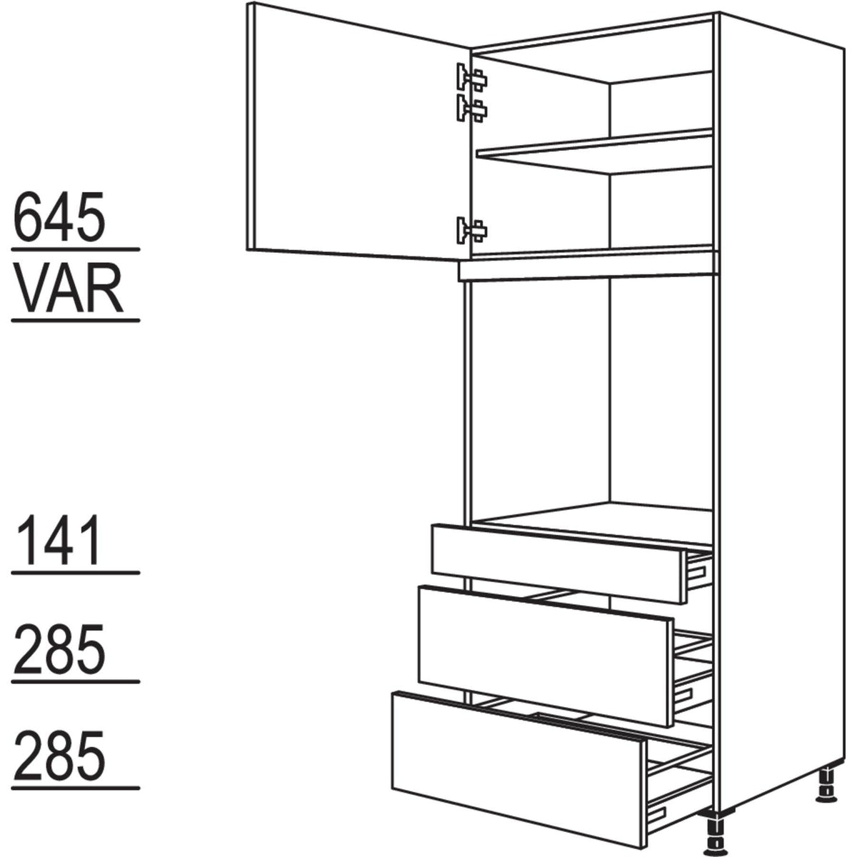 Nobilia Geräte-Umbau Backofen GAOS2A76-3 43604