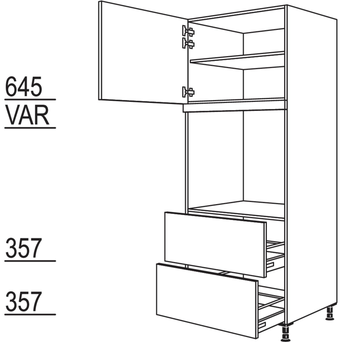 Nobilia Geräte-Umbau Backofen GDAO2A76-3 43609