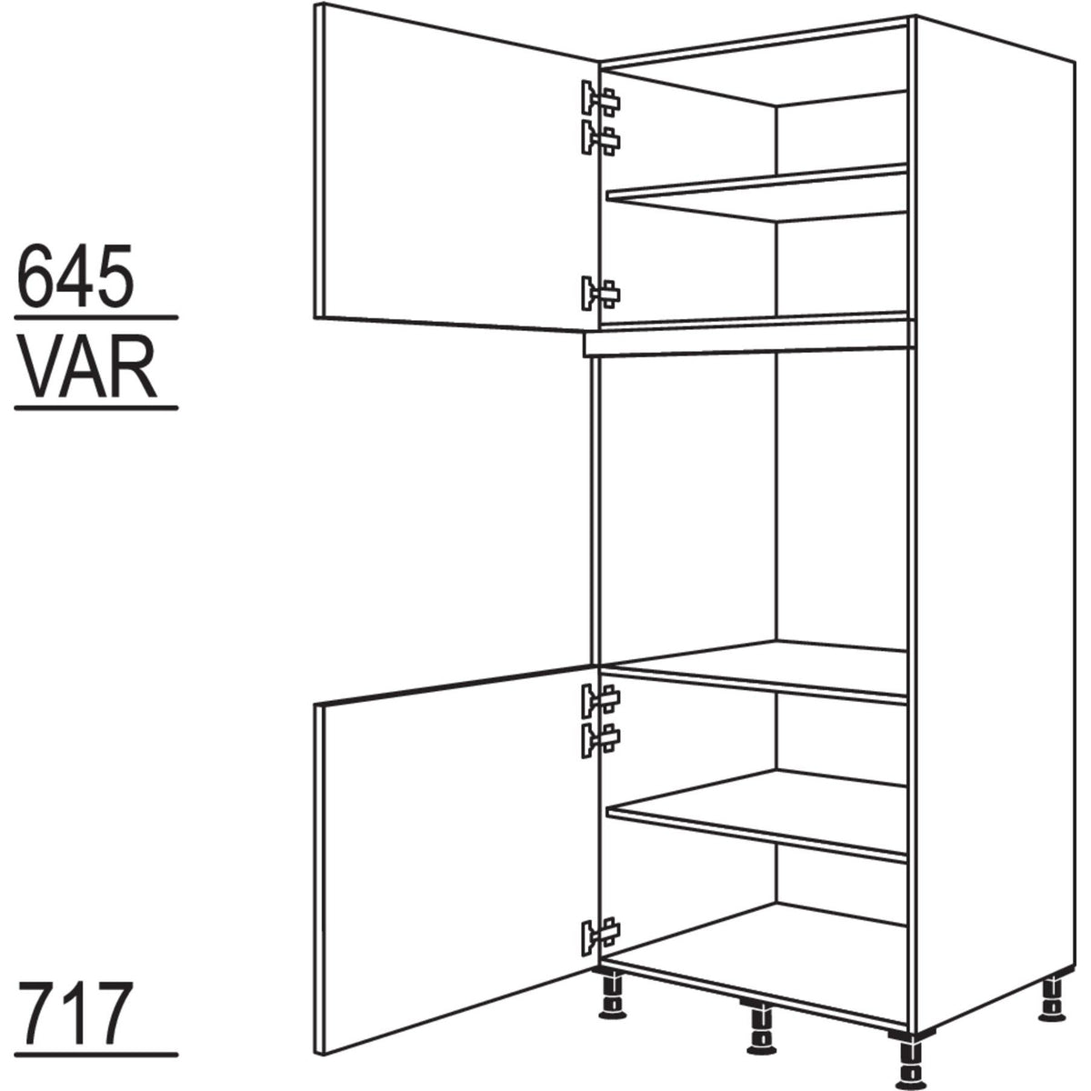 Nobilia Geraete-Umbau Backofen GDAO76-3 43600