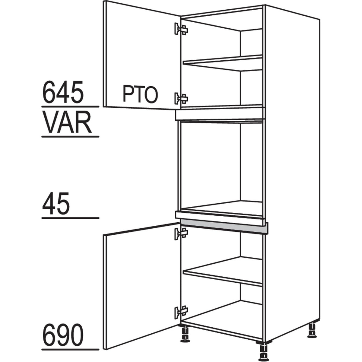 nobilia Geraete-Umbau Backofen LGO-2 35540