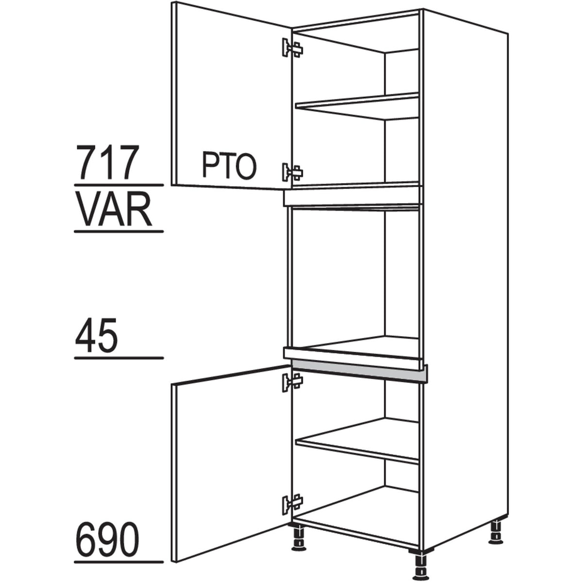 nobilia Geraete-Umbau Backofen LGO-3 45530