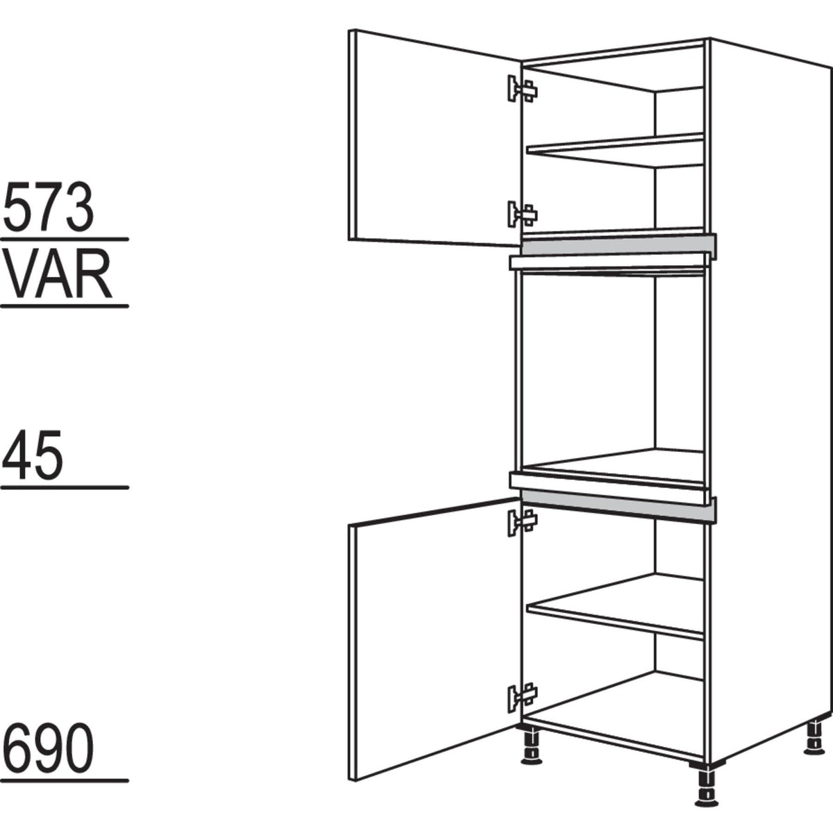 Nobilia Geraete-Umbau Backofen NGO-1 24532