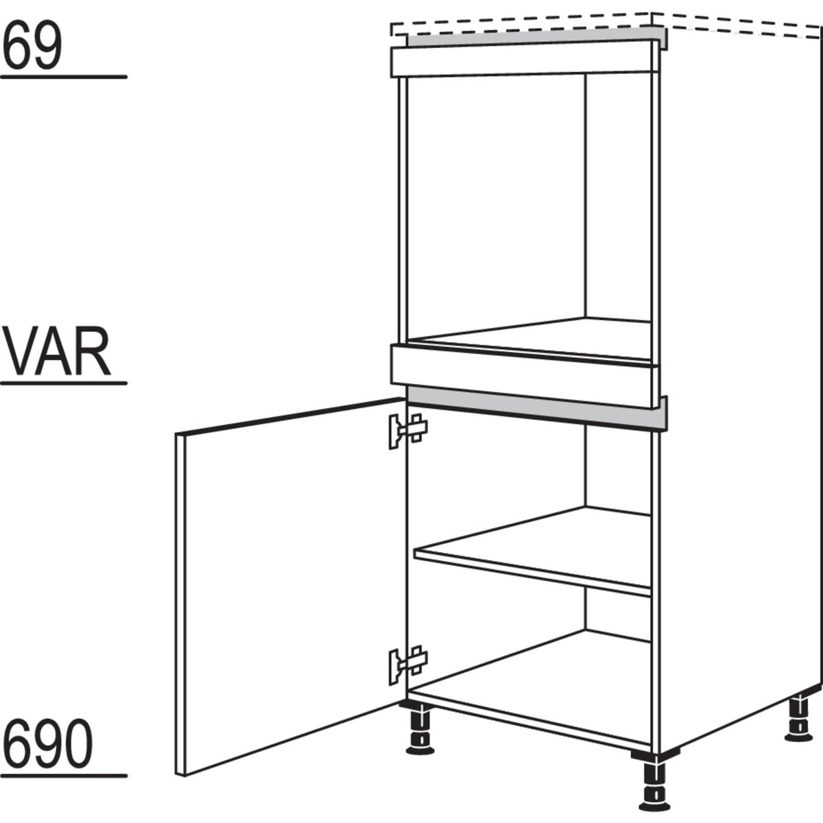 Nobilia Geraete-Umbau Backofen NGO 42401
