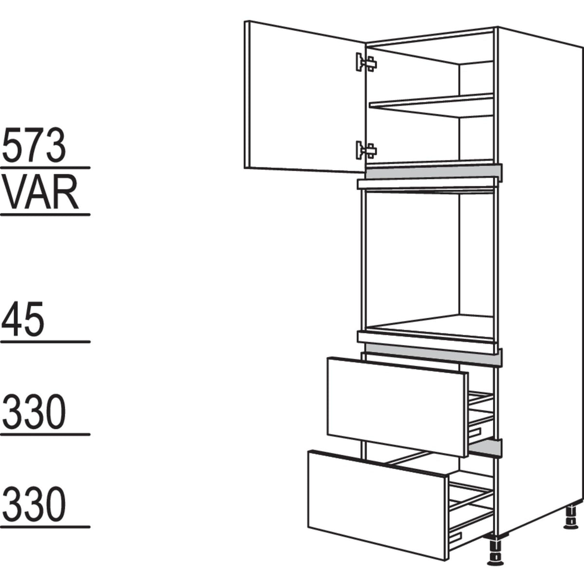 Nobilia Geraete-Umbau Backofen NGO2A-1 24533