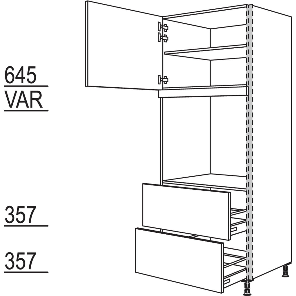 Nobilia Geräte-Umbau Backofen NGSDAO2A76-3 53698