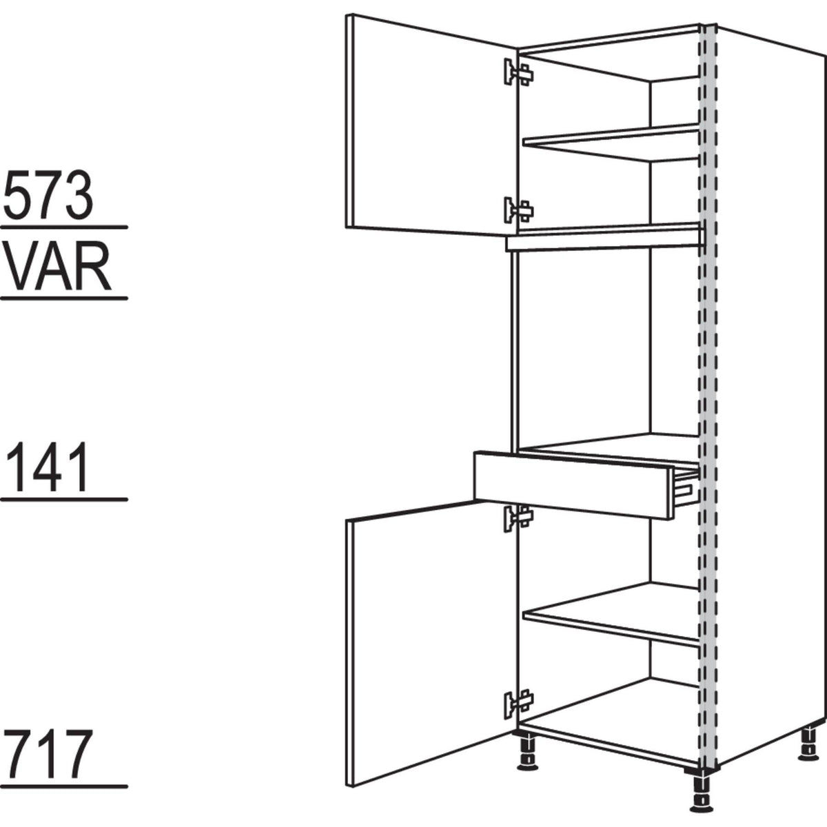 Nobilia Geräte-Umbau Backofen NGSOS-2 36570