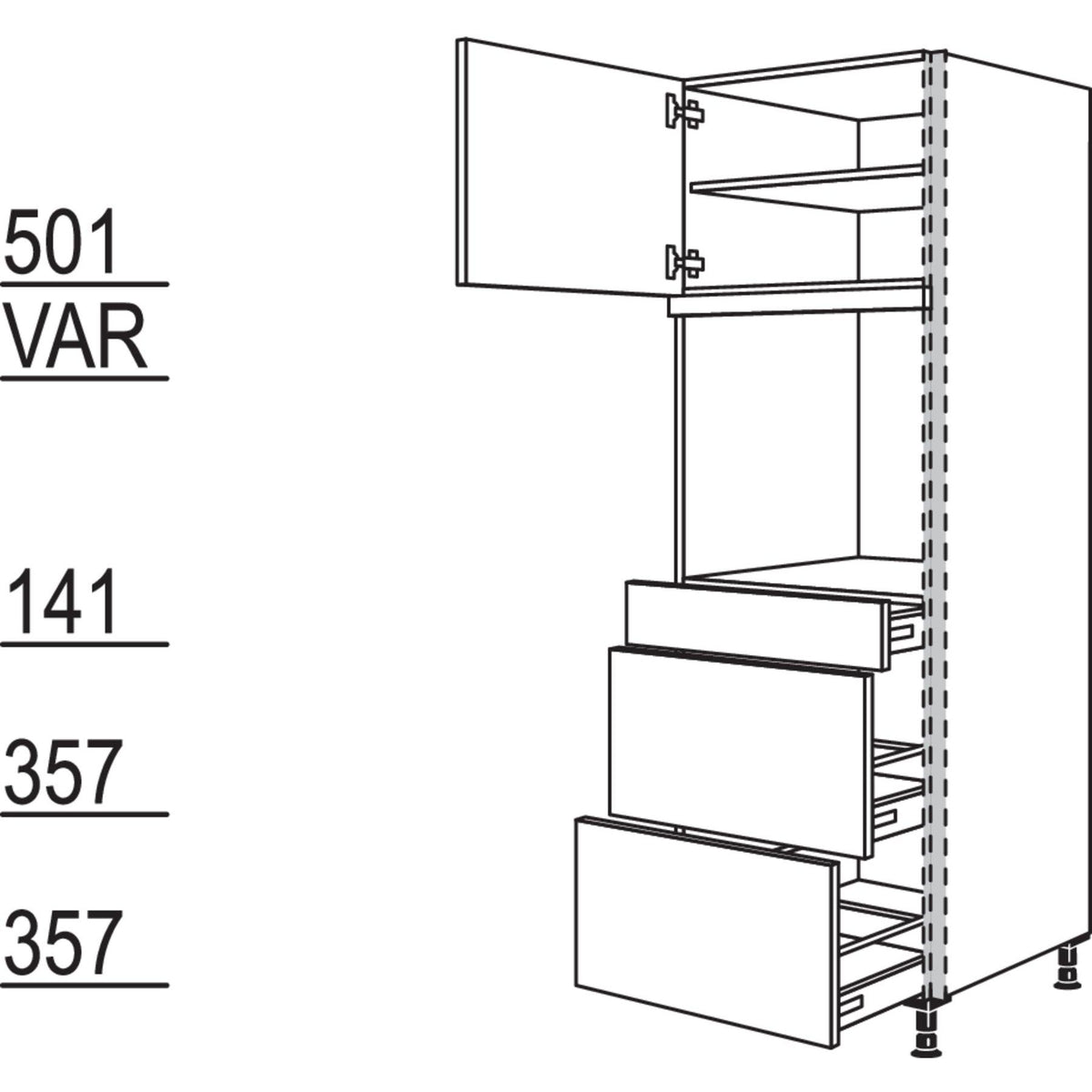 Nobilia Geraete-Umbau Backofen NGSOS2A-1 23576