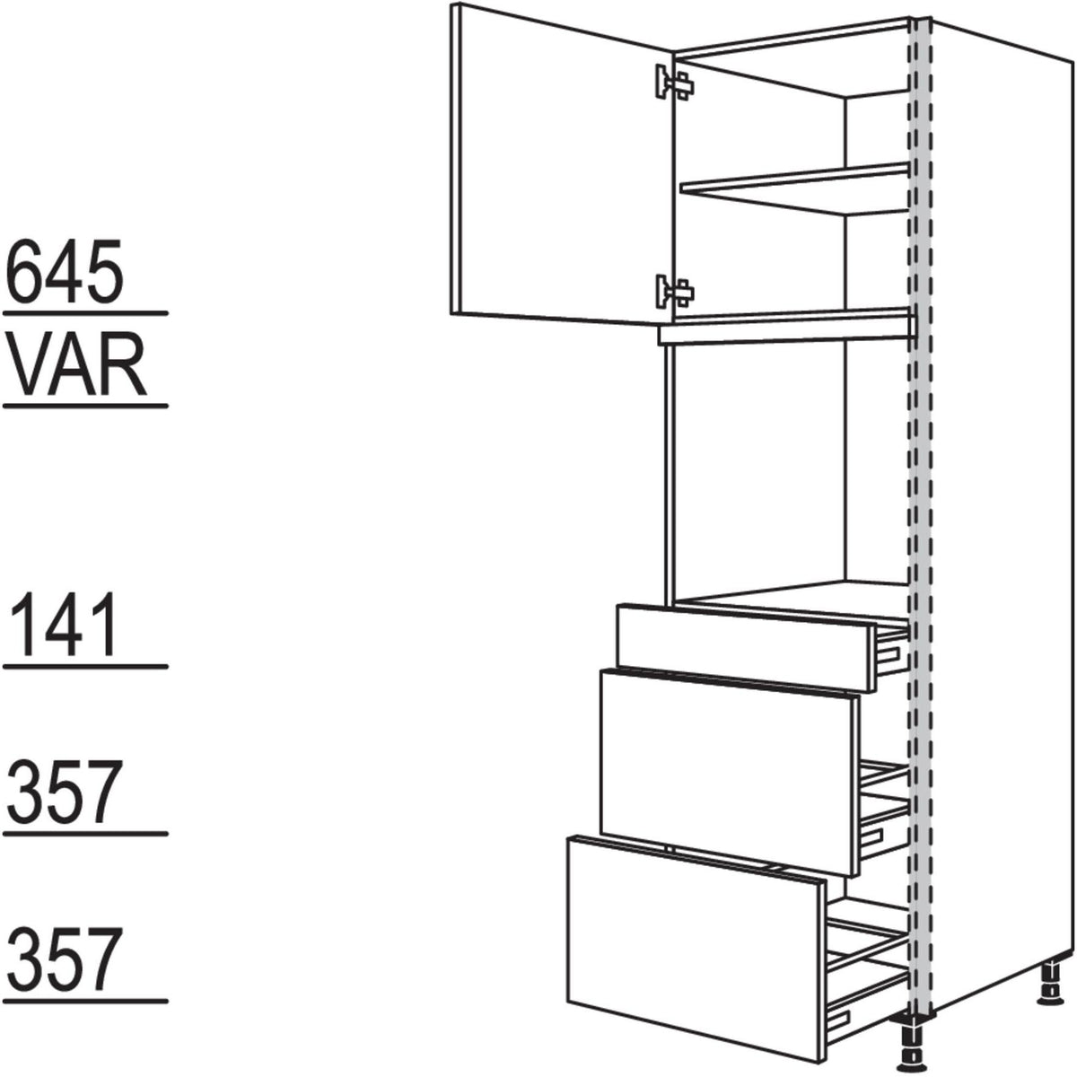 Nobilia Geräte-Umbau Backofen NGSOS2A-3 53576