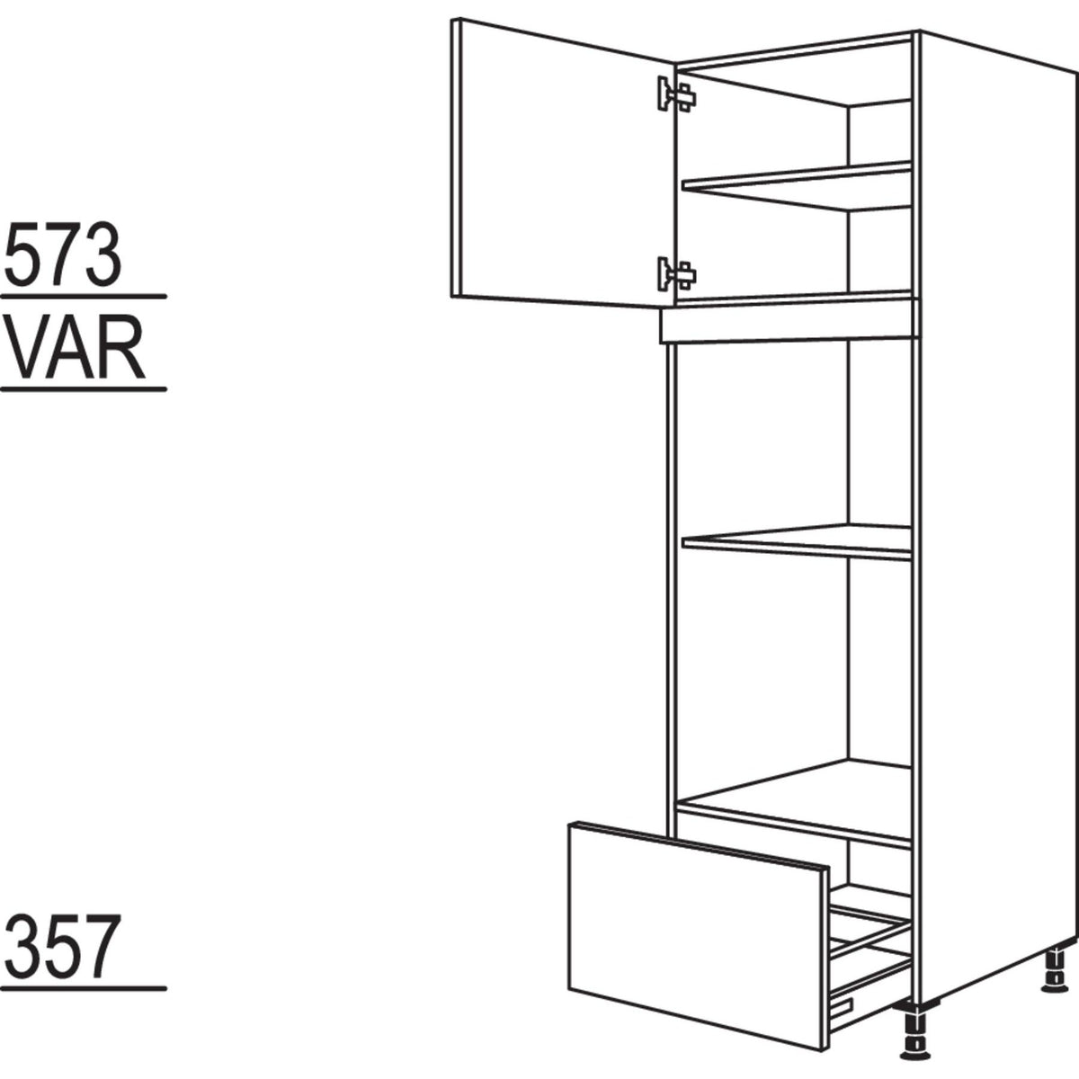 Nobilia Geraete-Umbau Backofen und Dampfgarer - Kompaktgeraet GDDKOA-2 35501