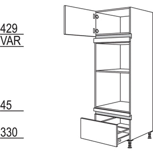 Nobilia Geraete-Umbau Backofen und Dampfgarer - Kompaktgeraet NGODKA-1 24554