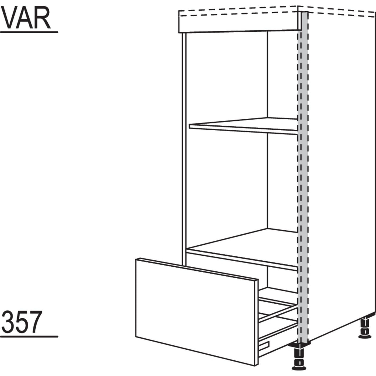 Nobilia Geraete-Umbau Backofen und Dampfgarer - Kompaktgeraet NGSDKOA 56448