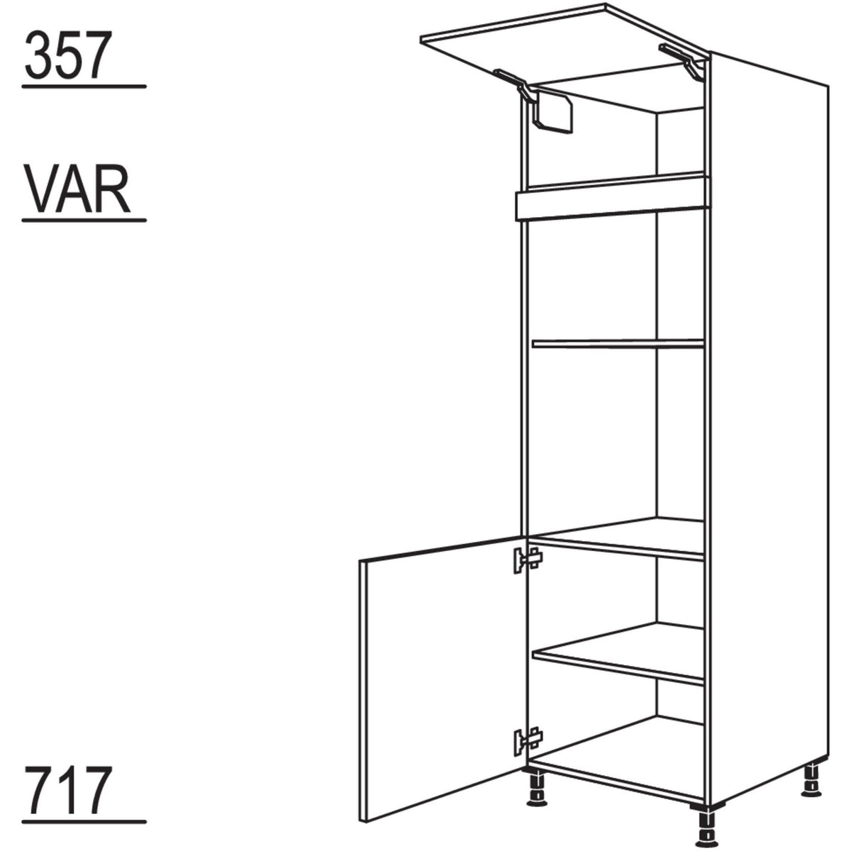 Nobilia Geraete-Umbau Backofen und Mikrowelle GDMO-3 43504