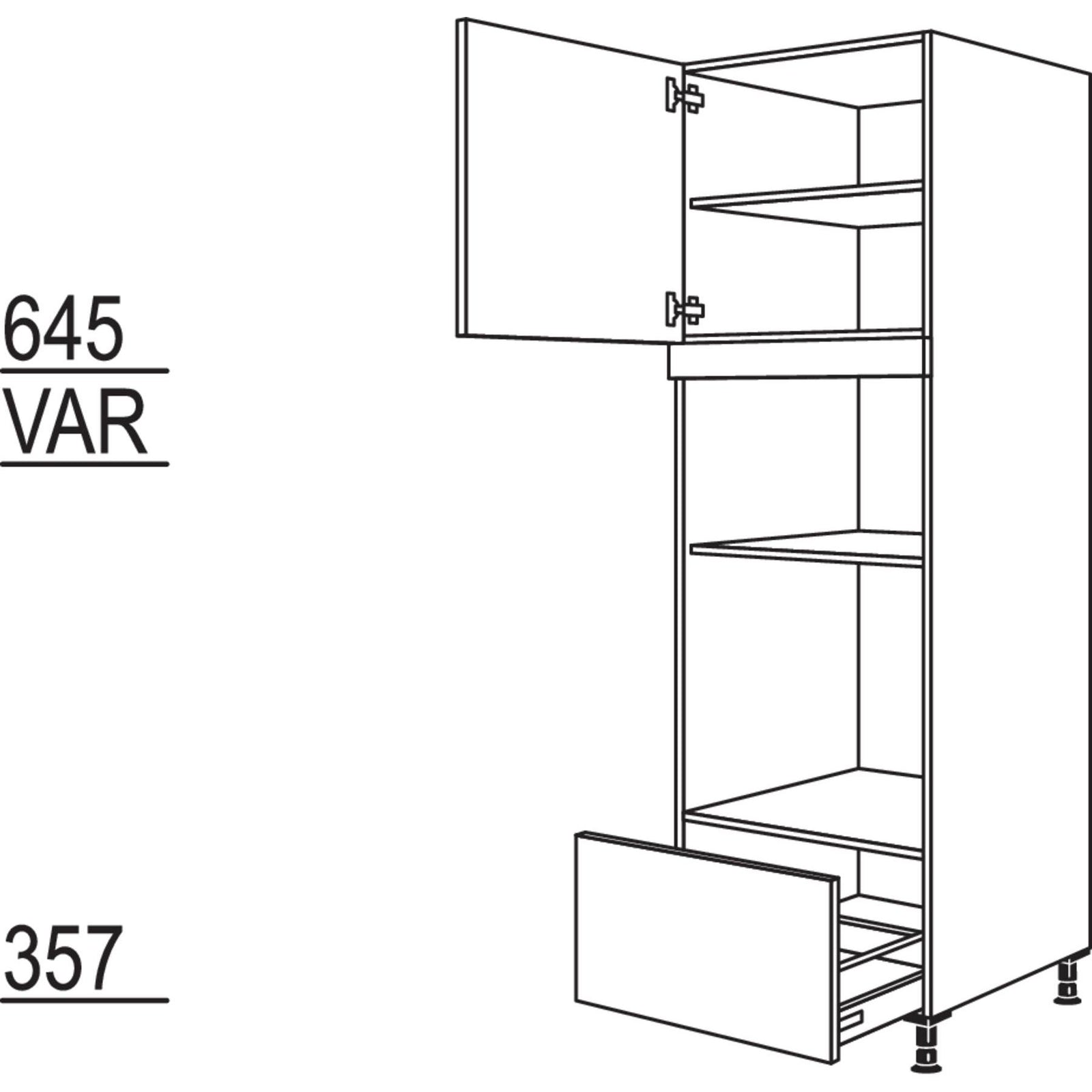 Nobilia Geraete-Umbau Backofen und Mikrowelle GMOA-2 35500