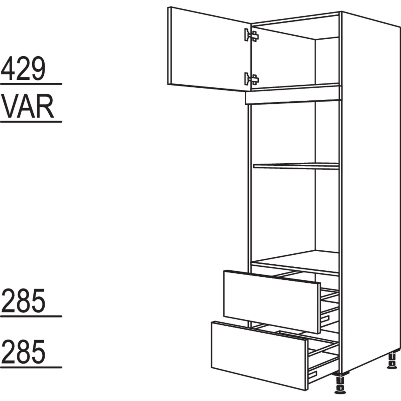 Nobilia Geraete-Umbau Backofen und Mikrowelle GMO2A-2 35503