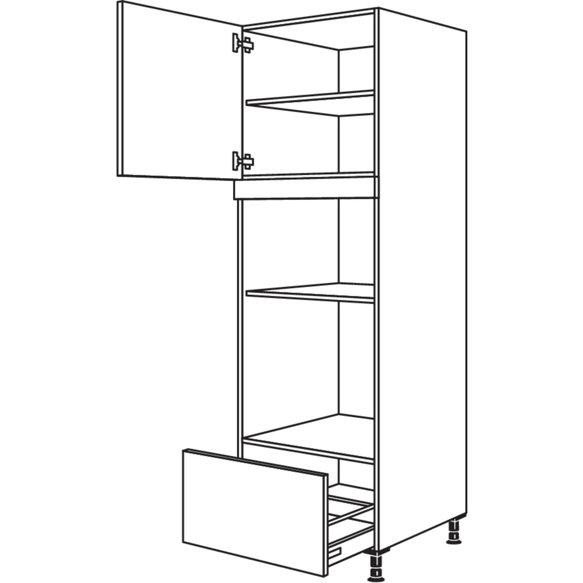 Nobilia Geraete-Umbau Backofen und Mikrowelle GMOA-2 35500