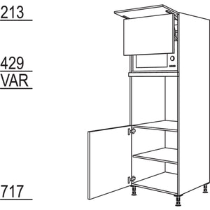 Nobilia Geraete-Umbau Backofen und Mikrowelle mit Lifttuer GDLO-1 24534