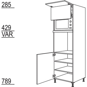Nobilia Geräte-Umbau Backofen und Mikrowelle mit Lifttür GDLO-2X 40748