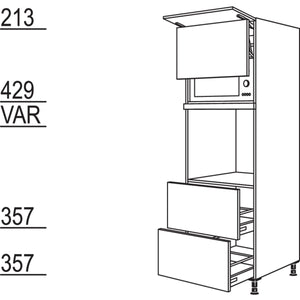 Nobilia Geraete-Umbau Backofen und Mikrowelle mit Lifttuer GDLO2A-1 24535