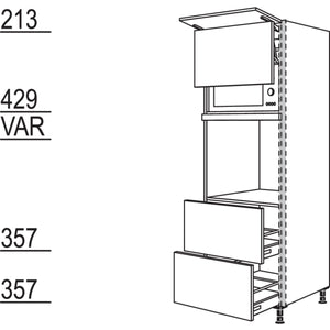 Nobilia Geraete-Umbau Backofen und Mikrowelle mit Lifttuer NGSLO2A-1 23596