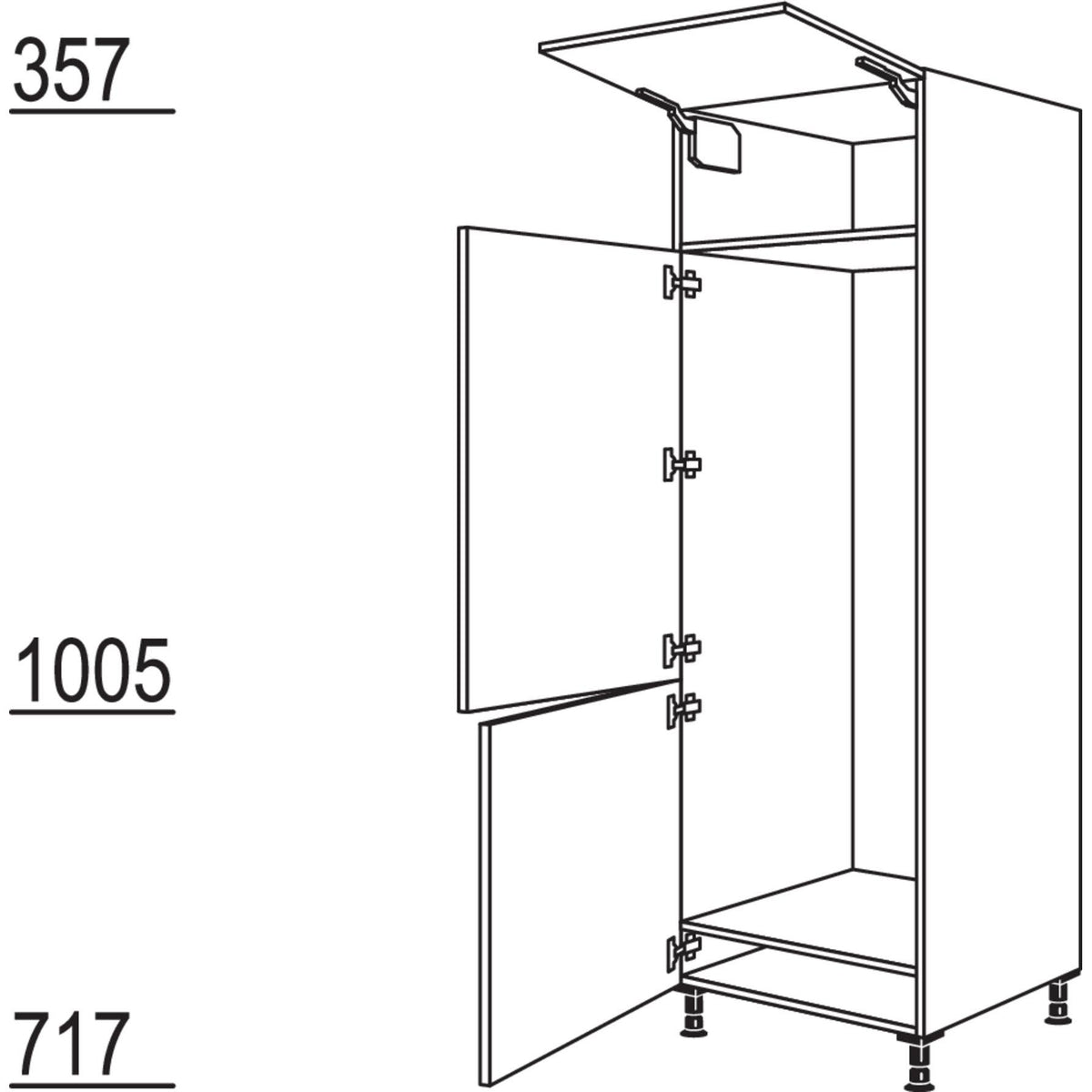 Nobilia Geräte-Umbau GD158-2 35672