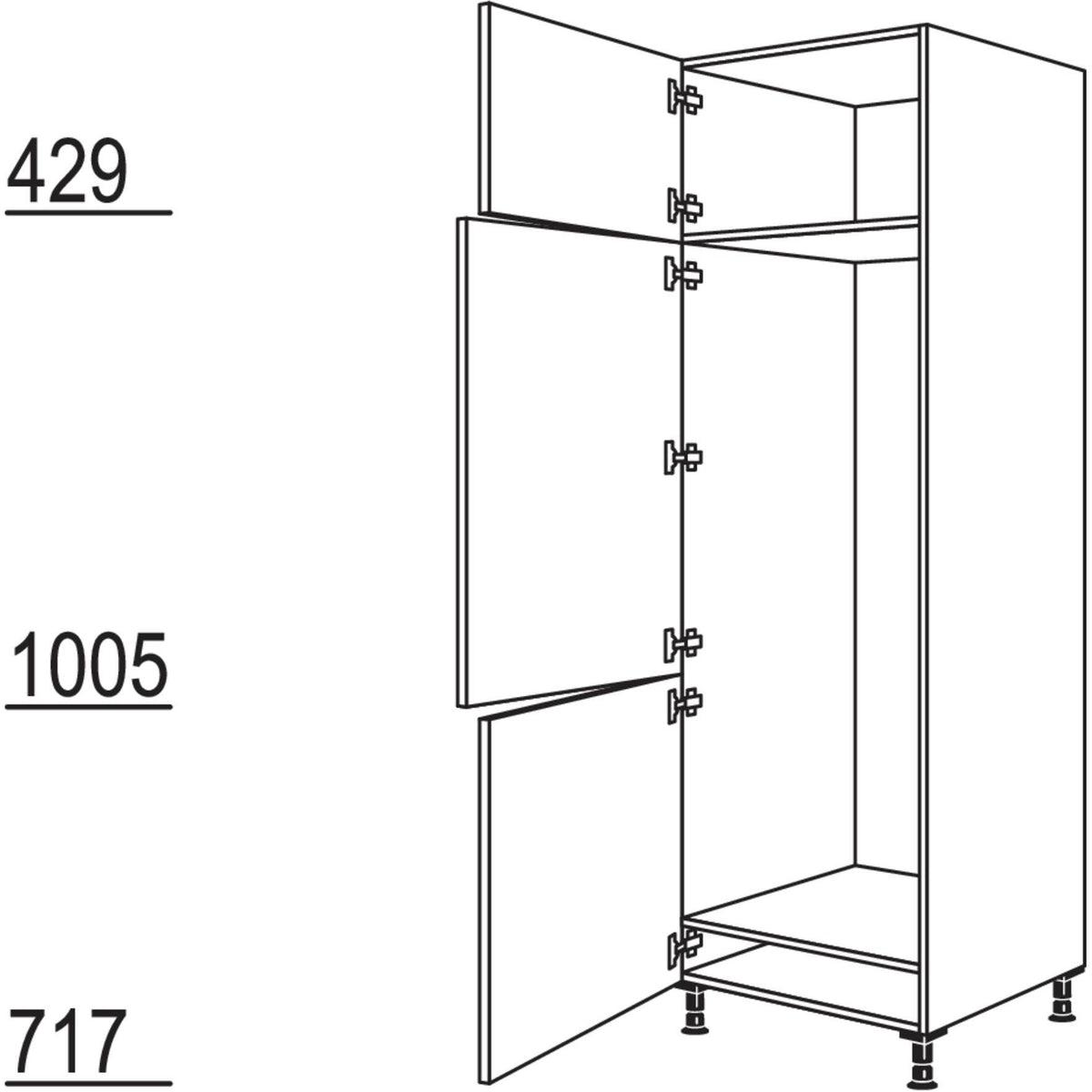 Nobilia Geräte-Umbau GD158-3 44672