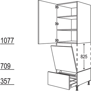 Nobilia Geräte-Umbau Geschirrspüler geeignet für Nischenhöhe- 825 mm - Gerätehöhe 805 - 820 mm GDGSP60-3 43618