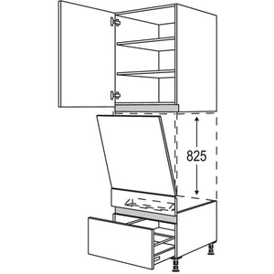Nobilia Geraete-Umbau Geschirrspueler geeignet fuer Nischenhoehe- 825 mm - NGGSP60-3 45676