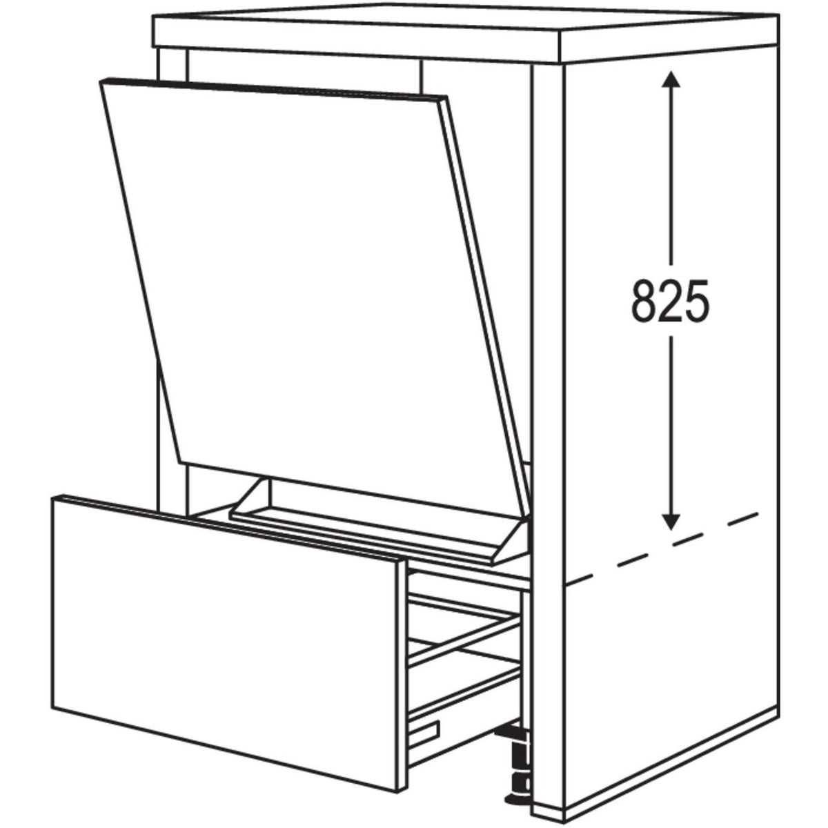 Nobilia Geraete-Umbau Geschirrspueler in 450 - 600 mm Breite mit Wangen- 50 mm stark GDGSW5055 50550