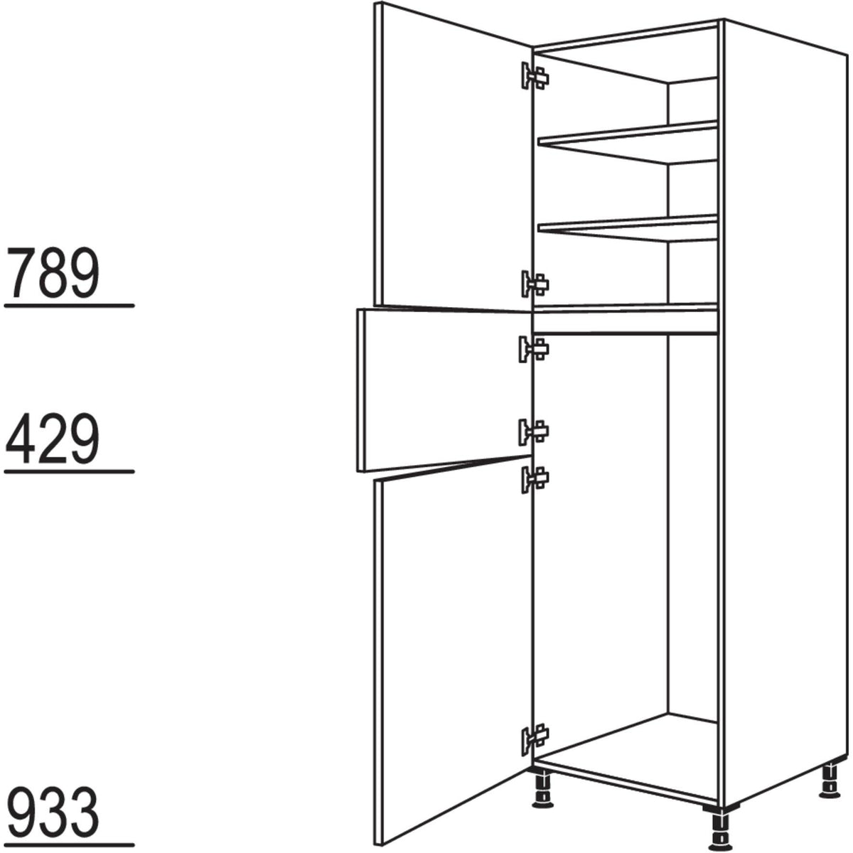 Nobilia Geräte-Umbau Kühl- Gefrierautomat G123G-3 44663