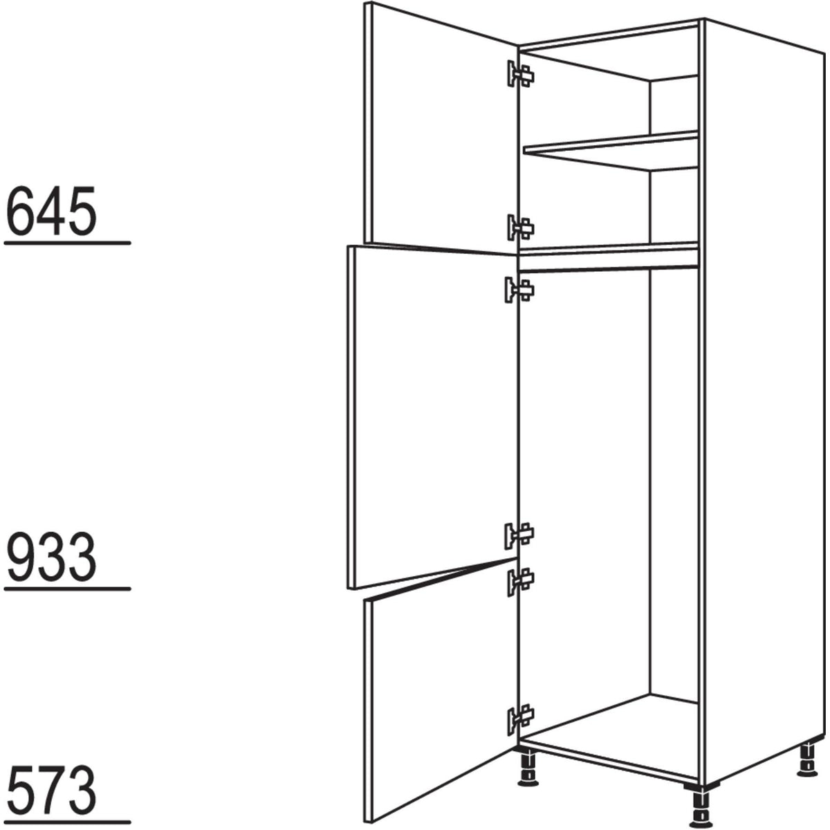 Nobilia Geräte-Umbau Kühl- Gefrierautomat G145-3 44668