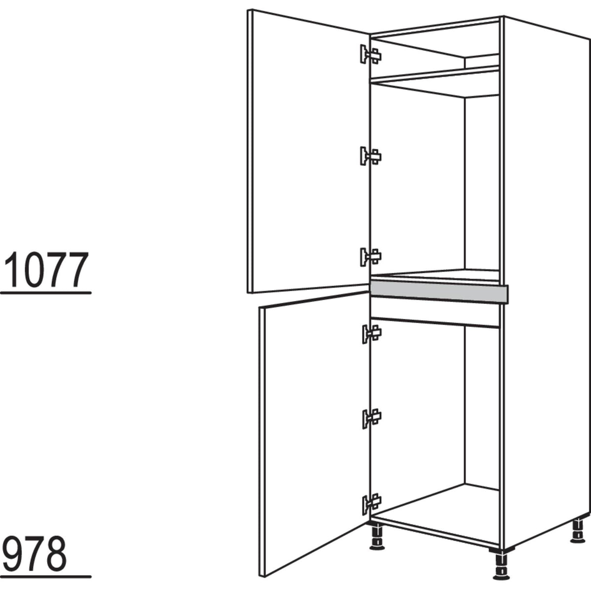 Nobilia Geräte-Umbau Kühl- und Gefrierautomat NG88-88-2 34683