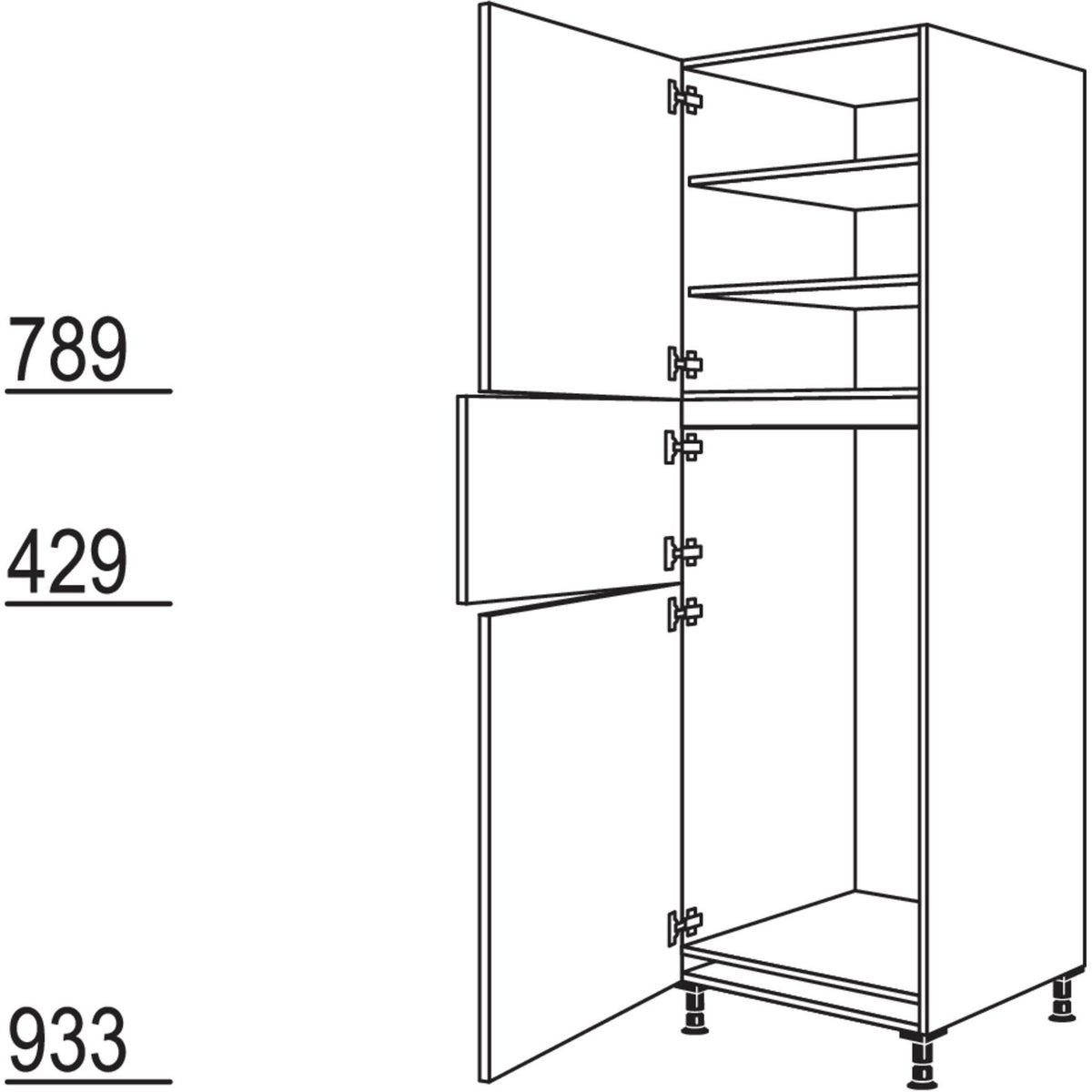 Nobilia Geraete-Umbau Kuehl-Gefrierautomat G123G-3 44663