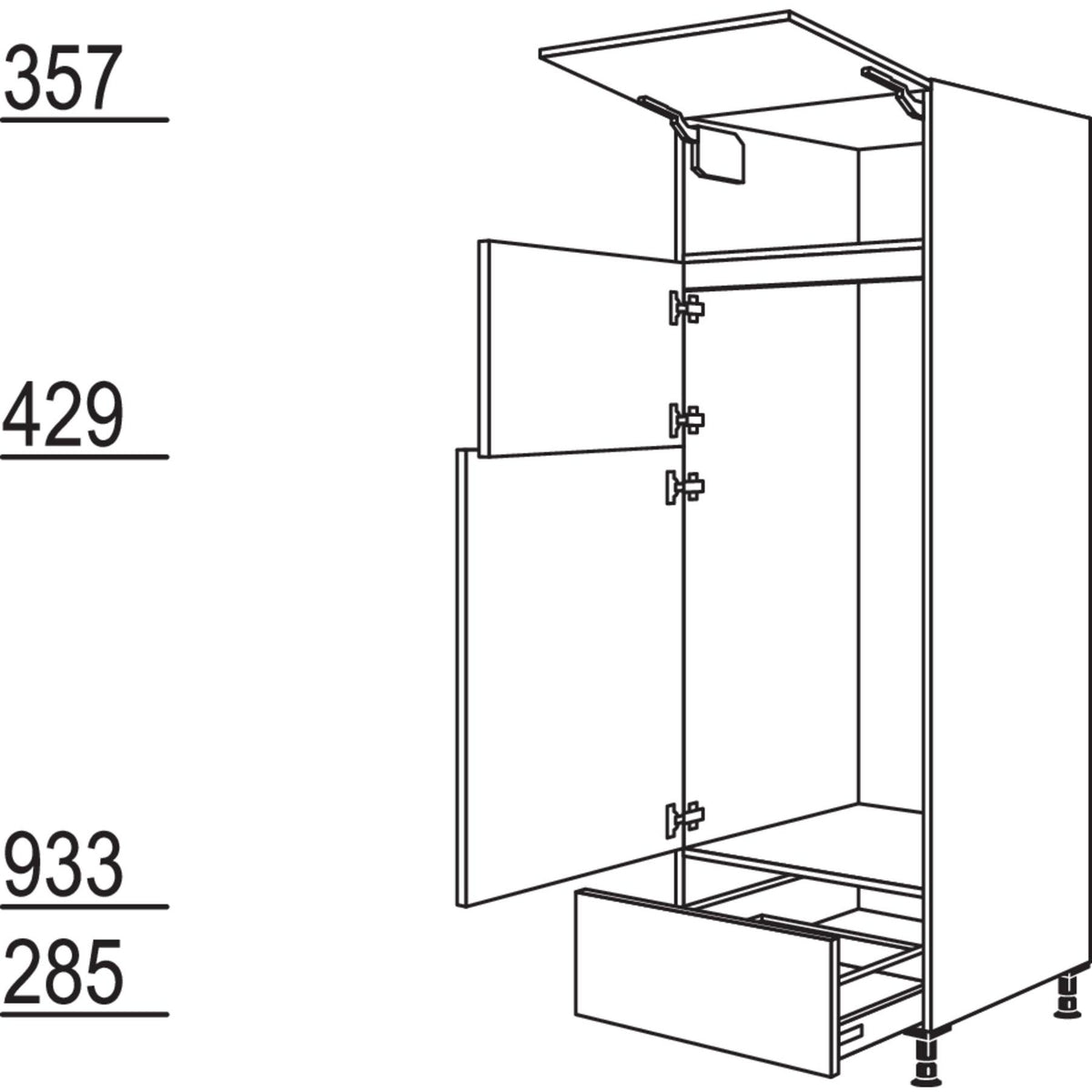 Nobilia Geraete-Umbau Kuehl-Gefrierautomat G123GA-1 24664