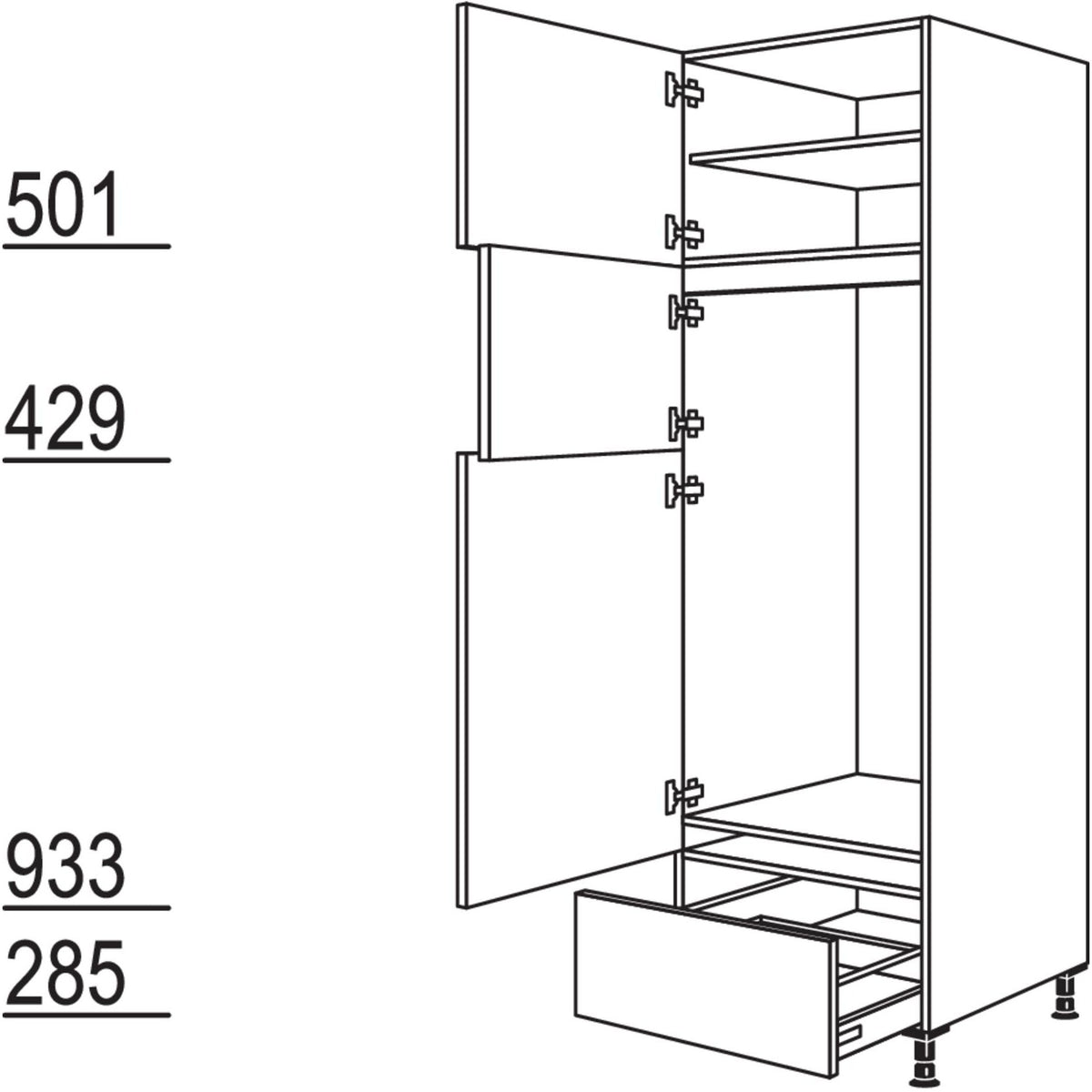 Nobilia Geraete-Umbau Kuehl-Gefrierautomat G123GA-3 44664