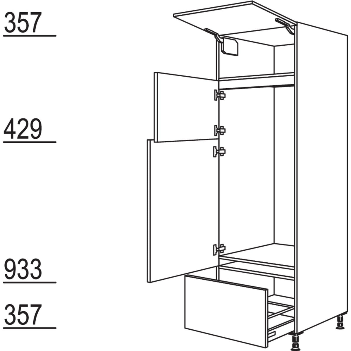Nobilia Geraete-Umbau Kuehl-Gefrierautomat GD123GA-2 34665