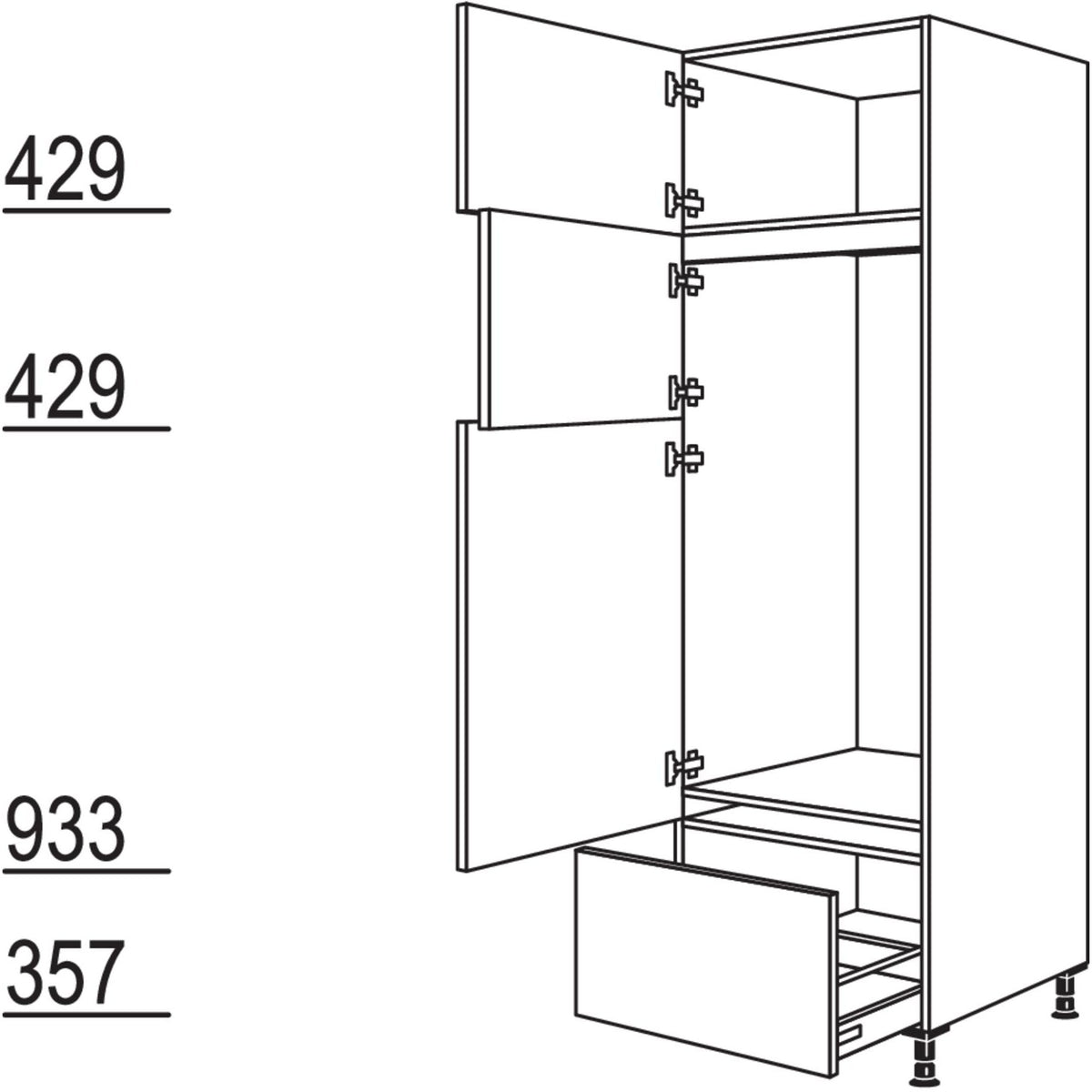 Nobilia Geraete-Umbau Kuehl-Gefrierautomat GD123GA-3 44665