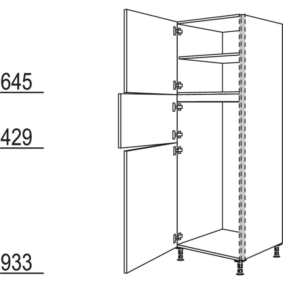 Nobilia Geraete-Umbau Kuehl-Gefrierautomat NGS123G-1 22956