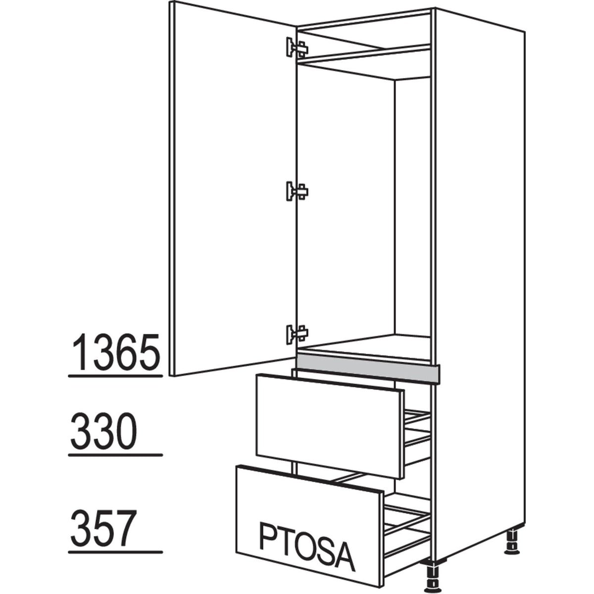nobilia Geraete-Umbau Kuehlautomat LG1232A-2 34692
