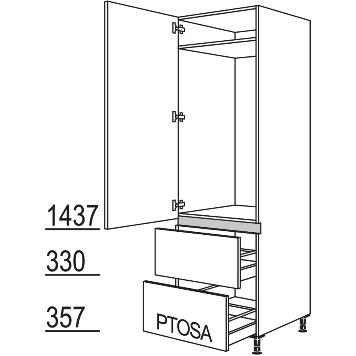 nobilia Geraete-Umbau Kuehlautomat LG1232A-3 47692