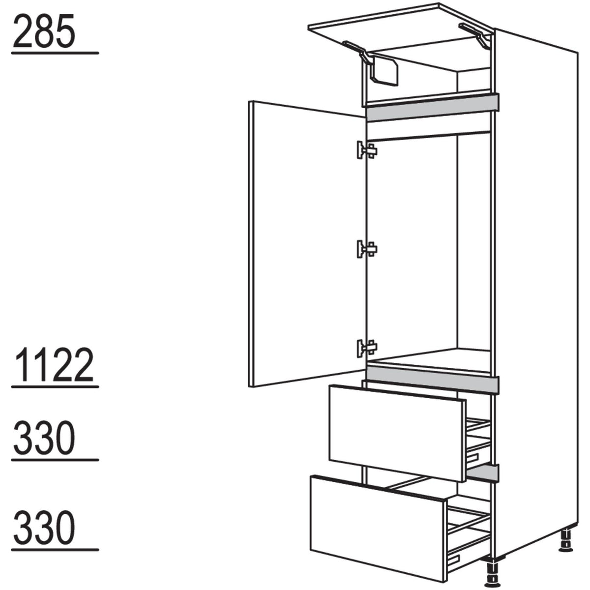 Nobilia Geräte-Umbau Kühlautomat NG1032A-3 47685