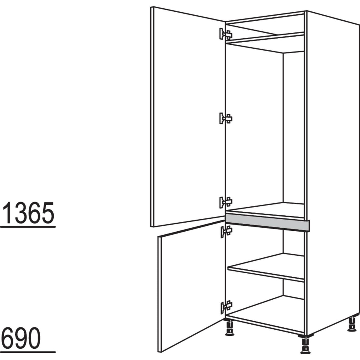 Nobilia Geräte-Umbau Kühlautomat NG123-2 34688